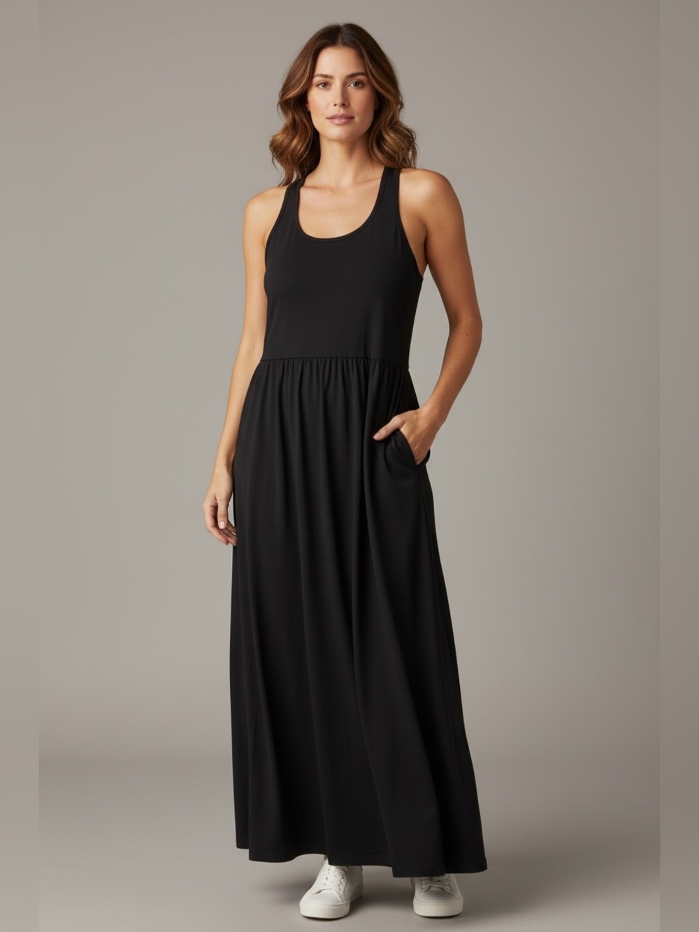 Joe Fresh Black Racerback Maxi Dress